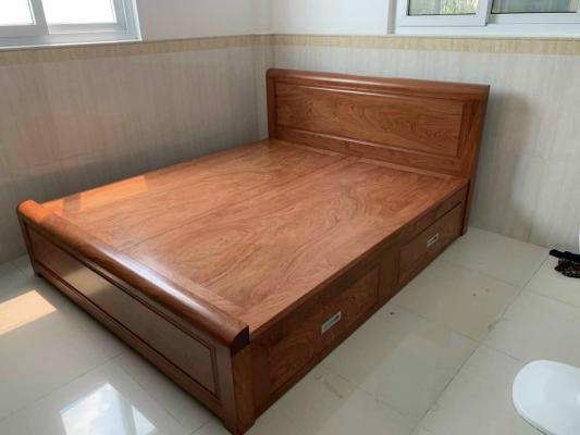 Giường ngủ gỗ Hương đá có ngăn kéo 1m6 G91